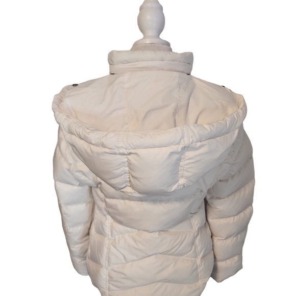 J. Crew White Down Filled Hooded Puffer Jacket Coat - Picture 7 of 10